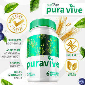 Puravive Advanced (Improved Formula) | Puravive Pills All Natural 60 Capsules - Suppviv