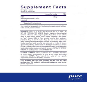 Pure Encapsulations DHEA 25 Mg - 60 Capsules - Suppviv