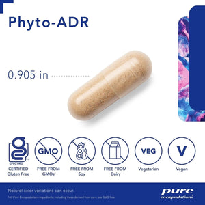 Pure Encapsulations Phyto - Adr | Vegetarian Adrenal Support Formula* | 60 Capsules - Suppviv