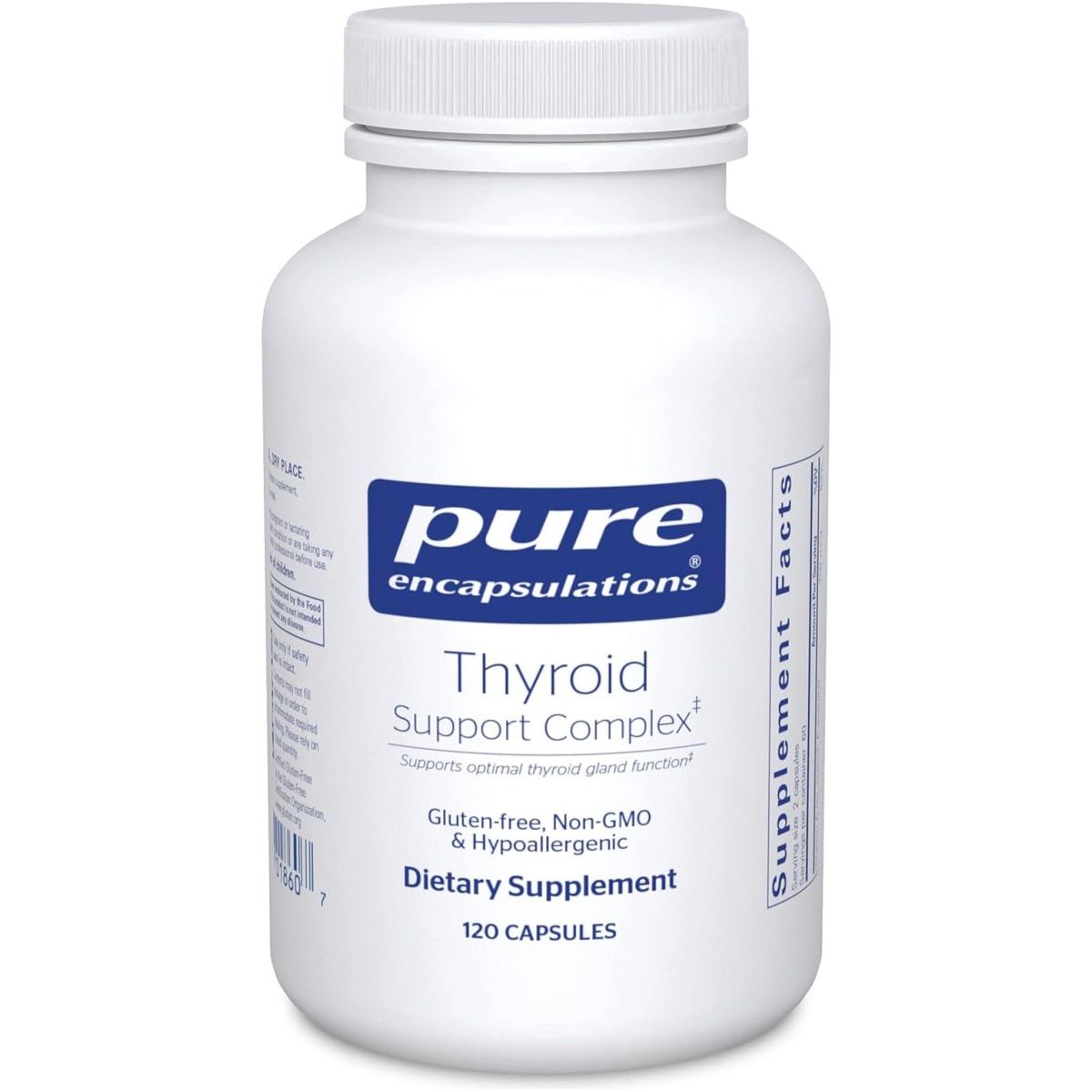 Pure Encapsulations Thyroid Support Complex - with Ashwagandha & Iodin 120 Capsules - Suppviv