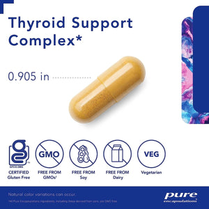 Pure Encapsulations Thyroid Support Complex - with Ashwagandha & Iodin 120 Capsules - Suppviv