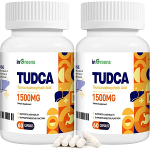 Pure TUDCA Supplement 1500 Mg for Liver Cleanse Detox and Repair, 120 Capsules - Suppviv