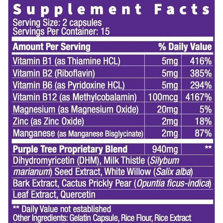 Purple Tree Post - Celebration Wellness Vitamins | Liver Support, Rapid Hydration, Body Replenisher (30 Pills) - Suppviv