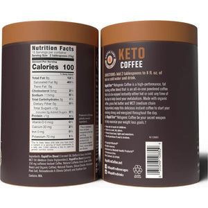 Rapidfire Keto Coffee Instant Coffee Mix, Caramel Macchiato Flavor, 7.93 Ounce (255G), 15 Servings - Suppviv