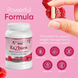 Razburn – Premium Thermogenic Complex Pills with Caffeine, & Green Tea 60 Capsules - Suppviv