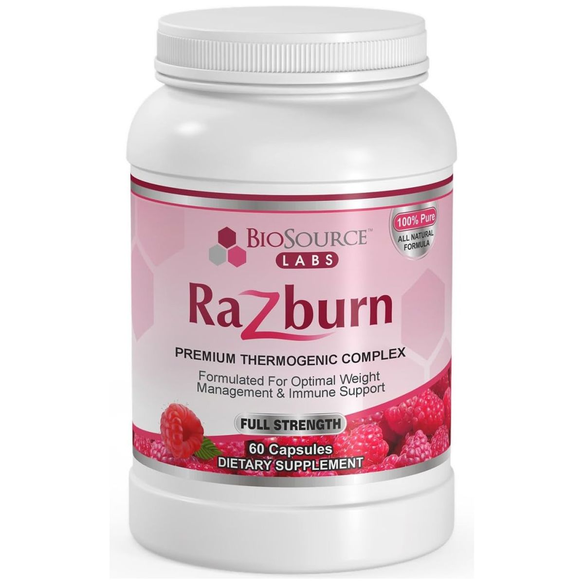 Razburn – Premium Thermogenic Complex Pills with Caffeine, & Green Tea 60 Capsules - Suppviv