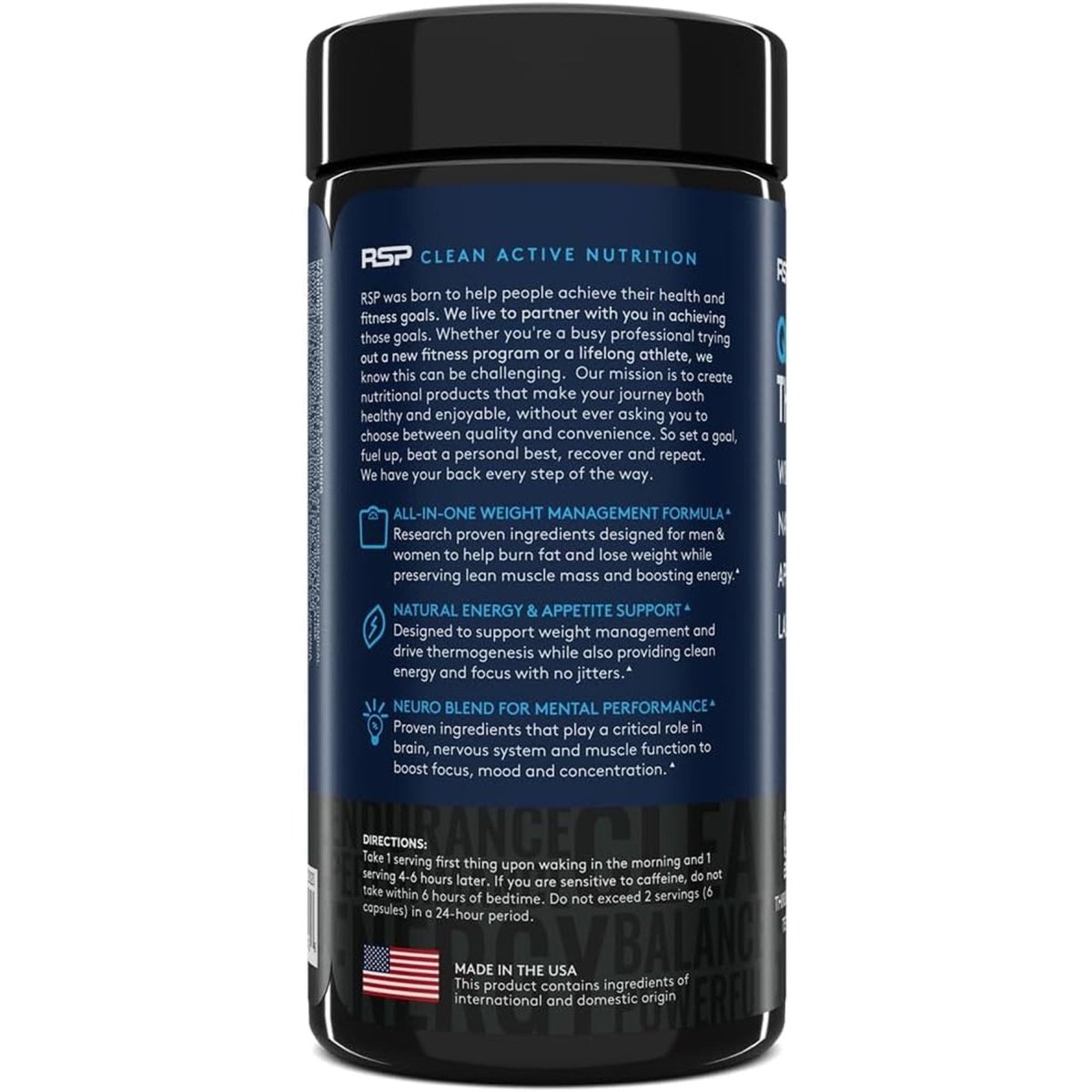 RSP Nutrition Quadralean Thermogenic Fat Burner for Men & Women, Weight Loss Supplement, 60 Serv - Suppviv