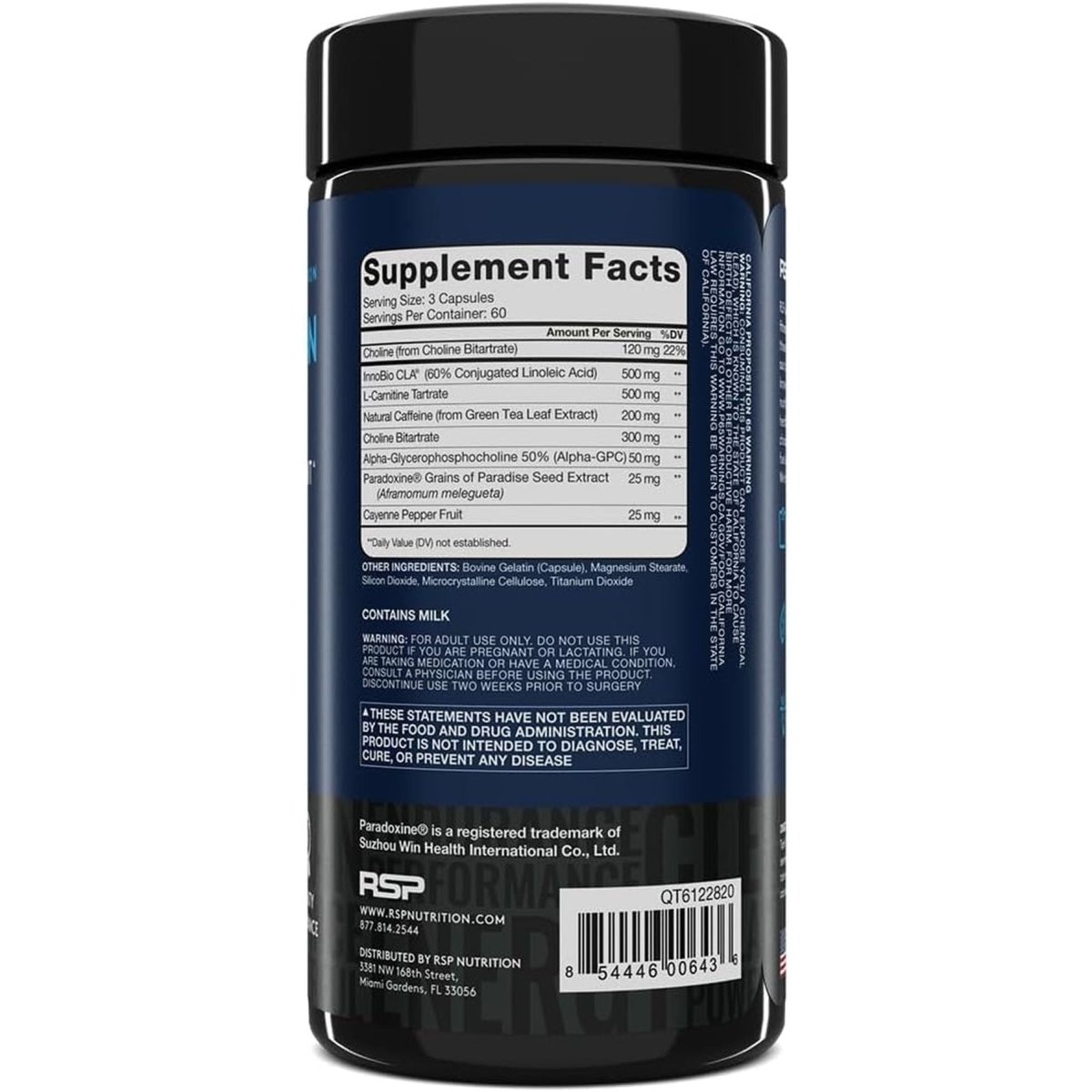 RSP Nutrition Quadralean Thermogenic Fat Burner for Men & Women, Weight Loss Supplement, 60 Serv - Suppviv