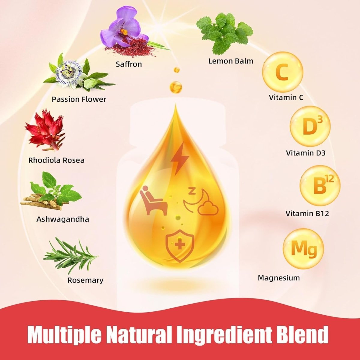 Saffron Gummies for Adults Kids - Organic Saffron Extract Supplement for Men & Women 30 Days Supply - Suppviv