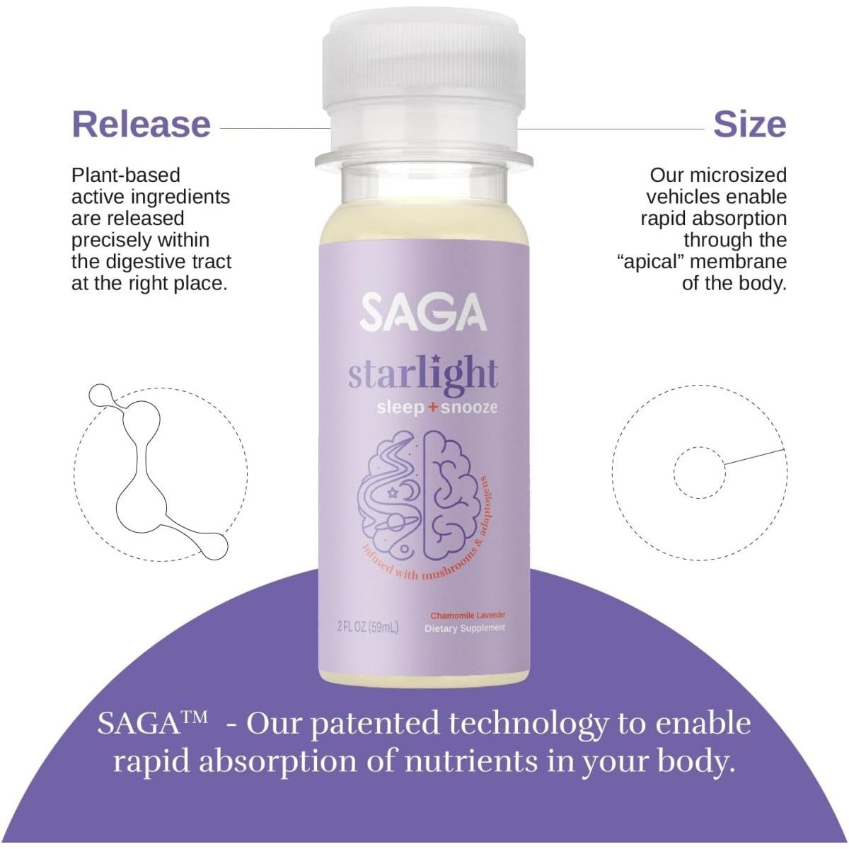 SAGA Organic Sleep Shots | Reduce Fatigue & Calm Nervous System - Suppviv