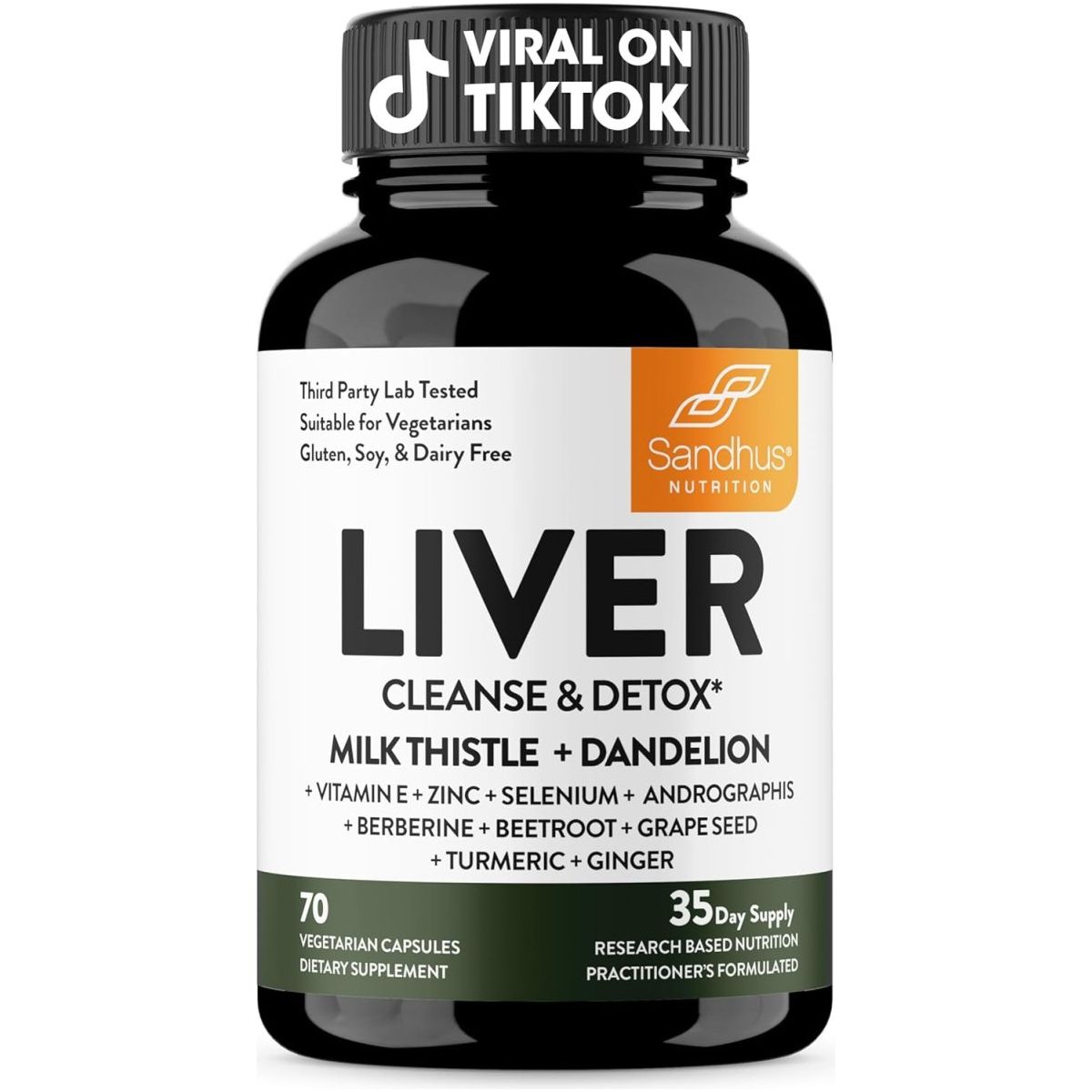 Sandhu'S Liver Renew Cleanse Detox, Repair & Support |70 Capsules| - Suppviv