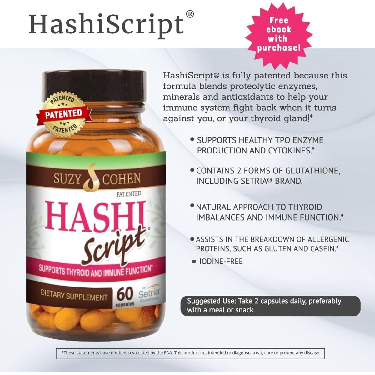 Script Essentials Hashiscript Thyroid & Immune Support Formula 1 PACK - Suppviv