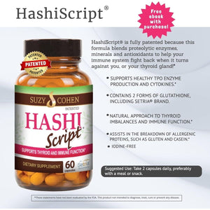 Script Essentials Hashiscript Thyroid & Immune Support Formula 1 PACK - Suppviv