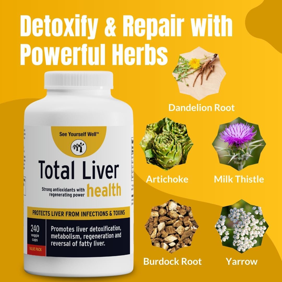 See Yourself Well Total Liver Health: Cleanse, Detox & Repair 1 PACK - Suppviv