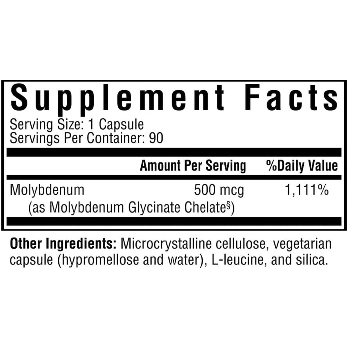 Seeking Health Molybdenum - Supports Sulfite Metabolism & Cellular Health - 90 Capsules - Suppviv