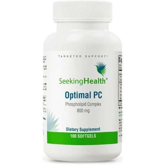 Seeking Health Optimal PC - Support Brain & Liver Health with Choline - 800 Mcg, 100 Softgels - Suppviv