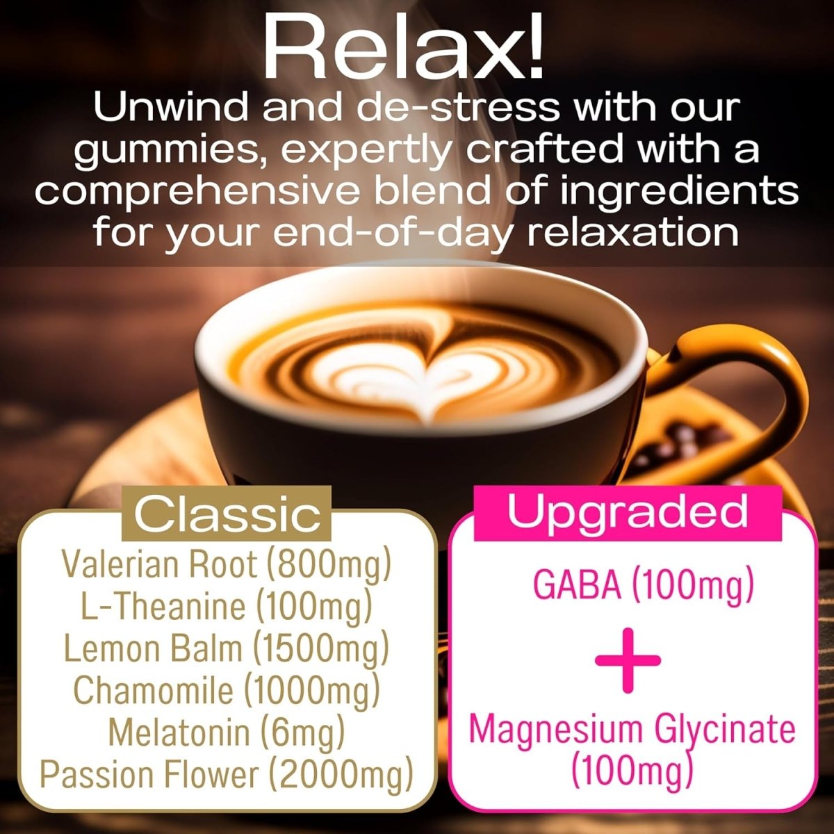 SHIZAM Valerian Root Chamomile Gummies, Aid for Calm & Stress for Kids & Adults - Suppviv