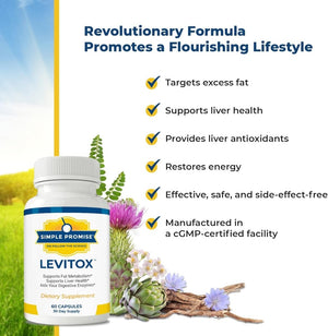 Simple Promise - Levitox - Groundbreaking Weight and Liver Support 60 Capsules - Suppviv