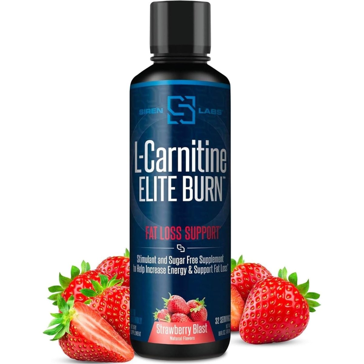 Siren Labs L - Carnitine Elite Burn Liquid Keto Fat Burner and Metabolism Activator (32 Servings) - Suppviv
