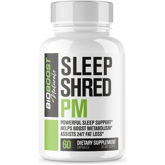 Sleep Shred PM | Night Time Fat Burner Weight Loss Pills + Appetite Suppressant 60 Capsules - Suppviv