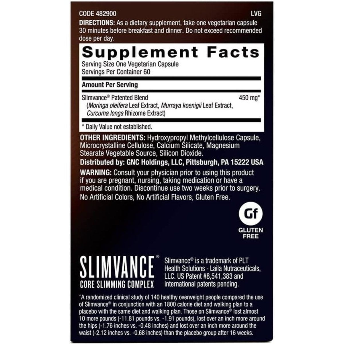 Slimvance Core Slimming Complex Supplements | Supports Reduction in Body Fat and Increased Energy | 60 Capsules - Suppviv