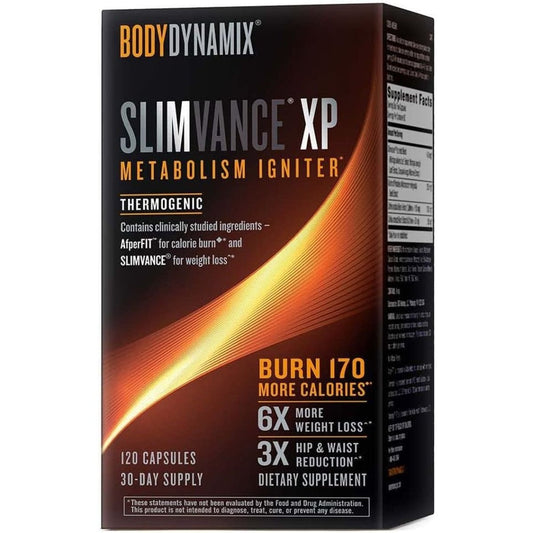 Slimvance XP Thermogenic Supplements | Supports Weight Loss and Fat Burning Goals | 120 Capsules - Suppviv