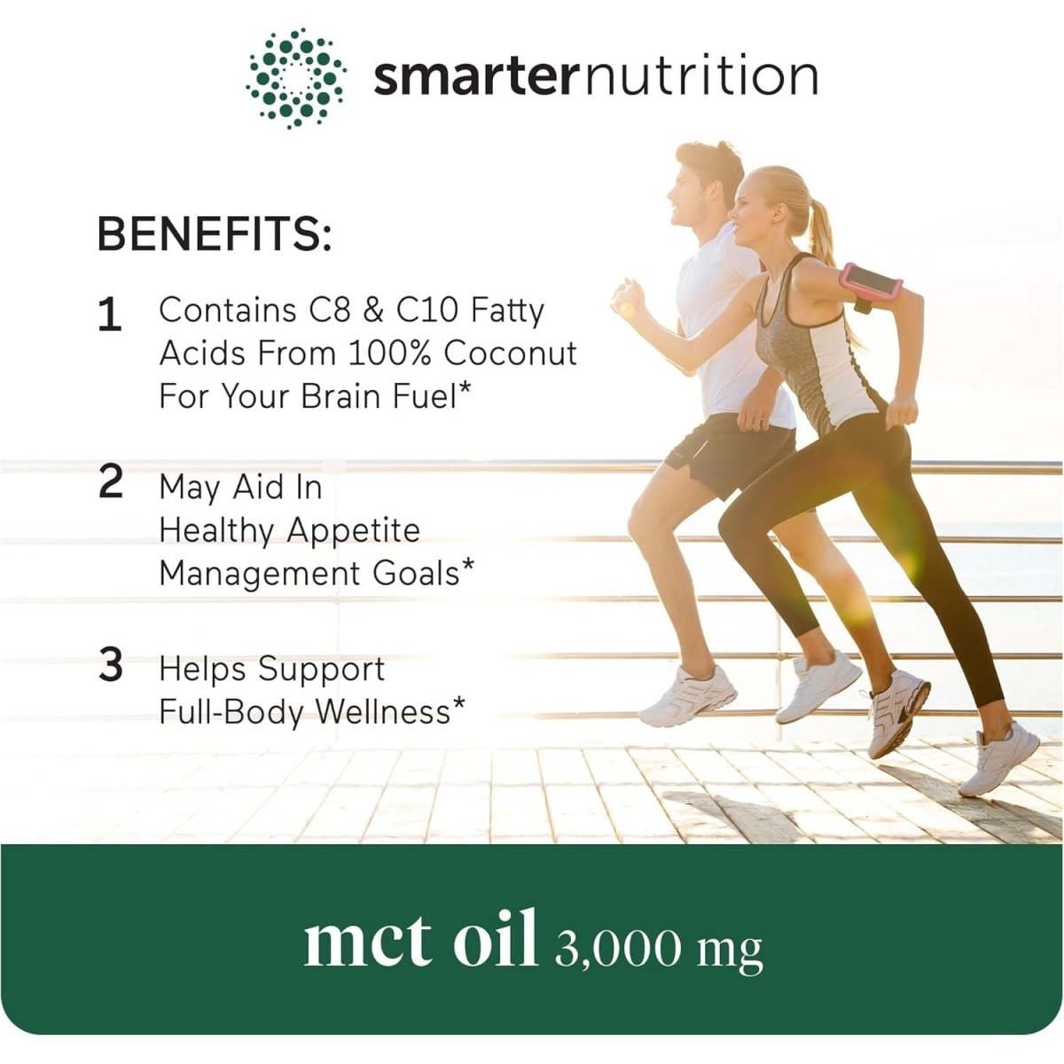 Smarter Nutrition MCT Oil Capsules C8 and C10 - Ketogenic Fuel for Brain & Body, Sustained Energy 90 Count - Suppviv