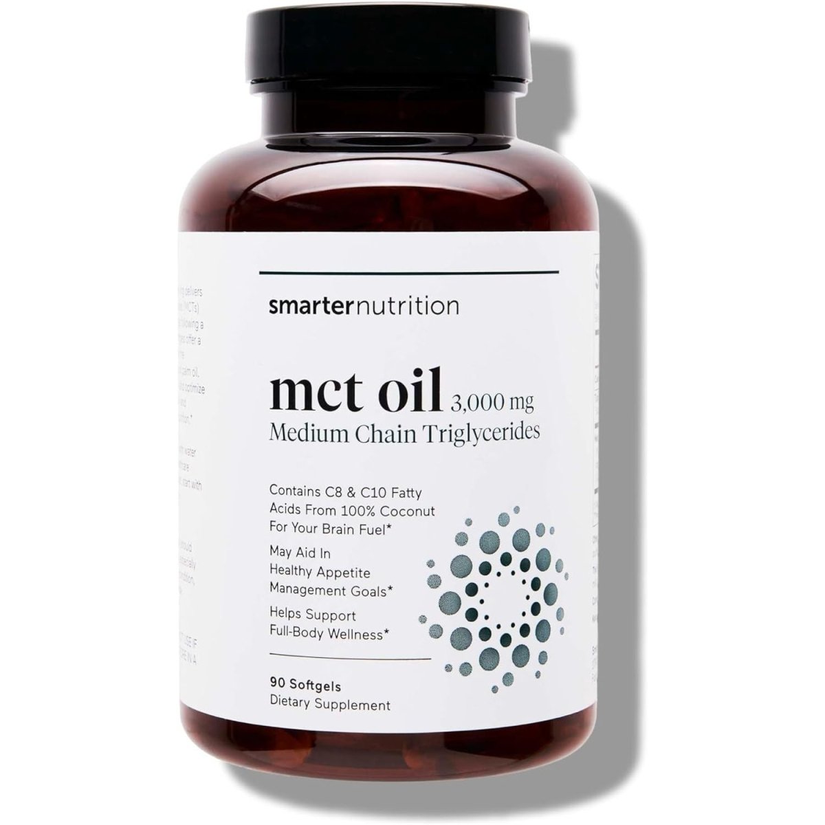 Smarter Nutrition MCT Oil Capsules C8 and C10 - Ketogenic Fuel for Brain & Body, Sustained Energy 90 Count - Suppviv