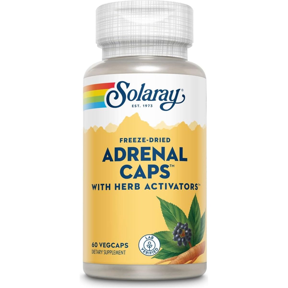 SOLARAY Adrenal Caps - Wellness Support Adrenal Cocktail - 30 Servings - Suppviv