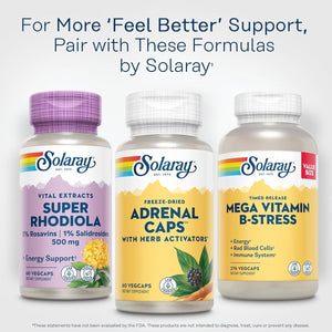 SOLARAY Adrenal Caps - Wellness Support Adrenal Cocktail - 30 Servings - Suppviv