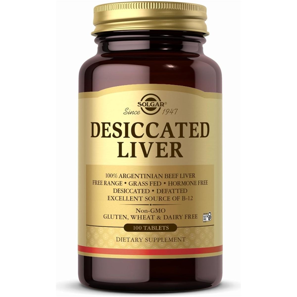 Solgar Desiccated Liver Tablets, 100 Count - Suppviv