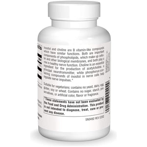 Source Naturals Inositol & Choline 800 Mg Supports Healthy Nerve Function - 100 Tablets - Suppviv