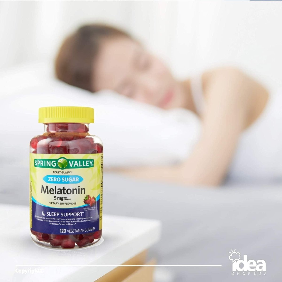 Spring Valley Zero Sugar Melatonin 5 Mg 120 Gummies Sleep Support (1 Pack) - Suppviv