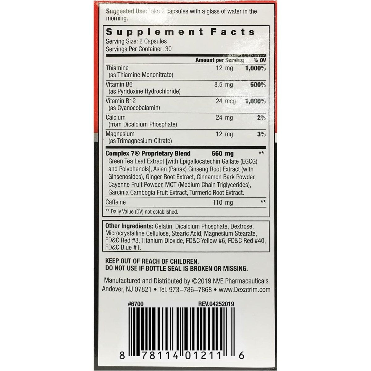 Stacker 2 Dexatrim Max Complex - 7 | Lose Weight & Burn Fat - 60 Capsules - Suppviv