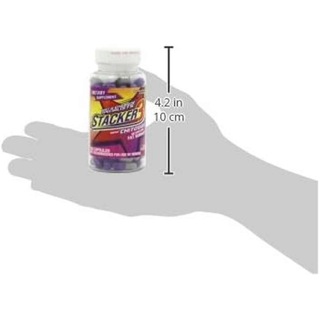 Stacker 3 Metabolizing Fat Burner with Chitosan, Capsules, 100Count Bottle - Suppviv