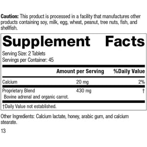 Standard Process - Adrenal Support for Energy Production, Immune System Function 90 Tablets - Suppviv