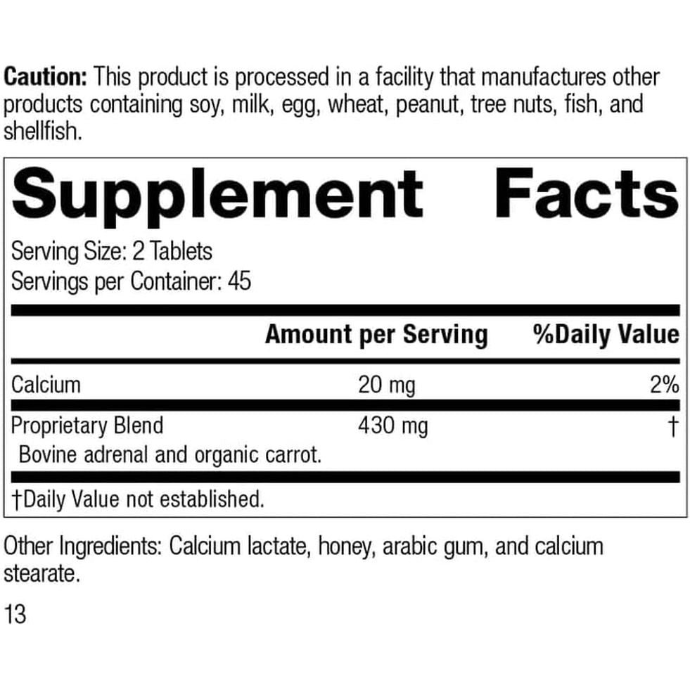 Standard Process - Adrenal Support for Energy Production, Immune System Function 90 Tablets - Suppviv