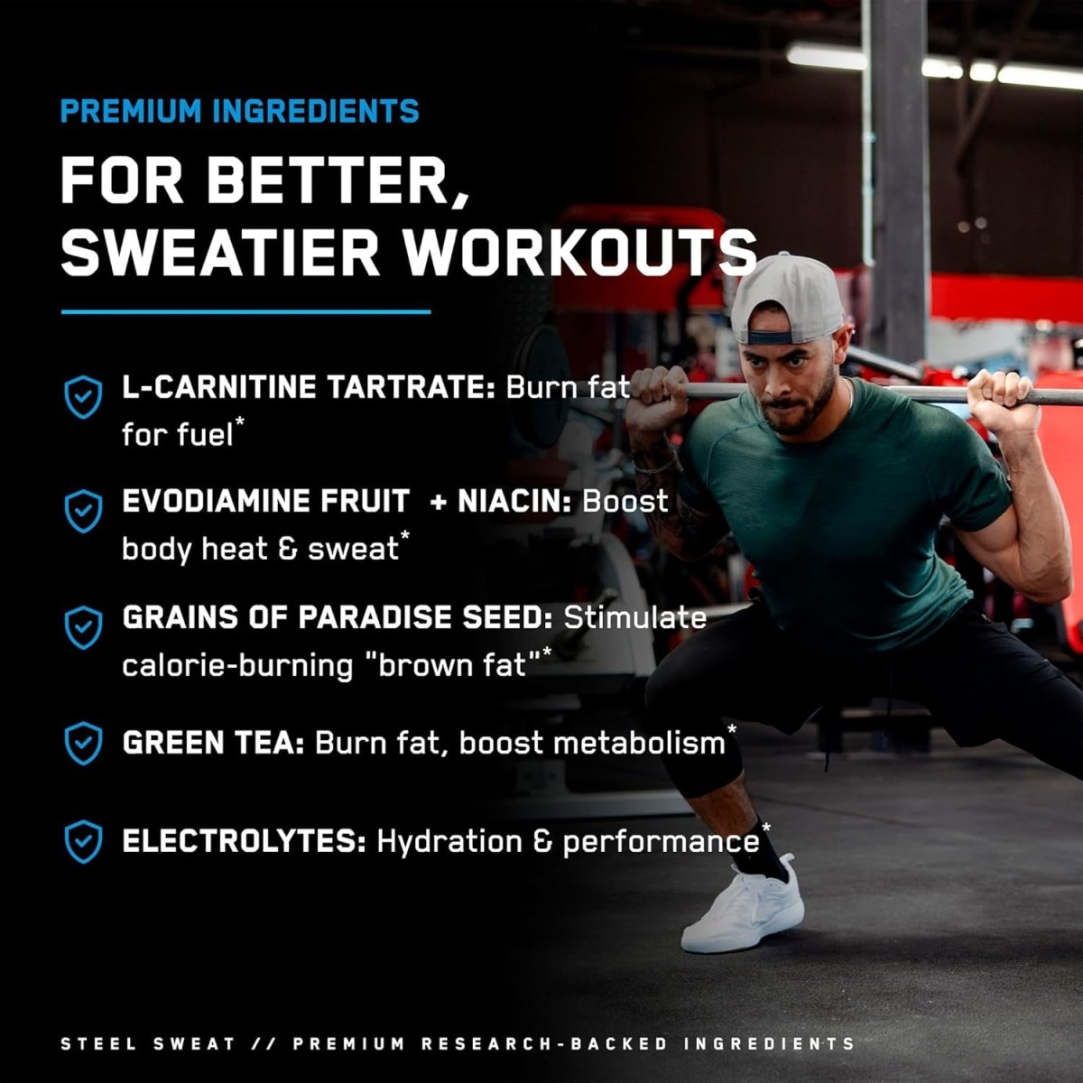 Steelfit Steel Sweat Fat - Burning Pre Workout | Boost Metabolism & Burn Fat| 30 Servings - Suppviv