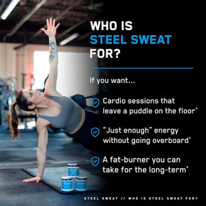 Steelfit Steel Sweat Fat - Burning Pre Workout | Boost Metabolism & Burn Fat| 30 Servings - Suppviv