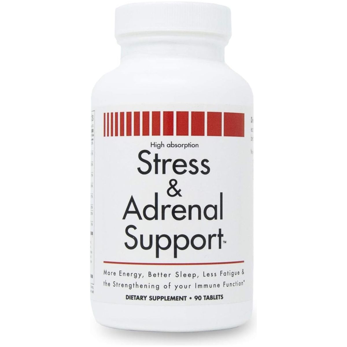 Stress and Adrenal Support - 90 Chewable Tablets - Citrusy Orange Flavor - Easily Digestible - Suppviv