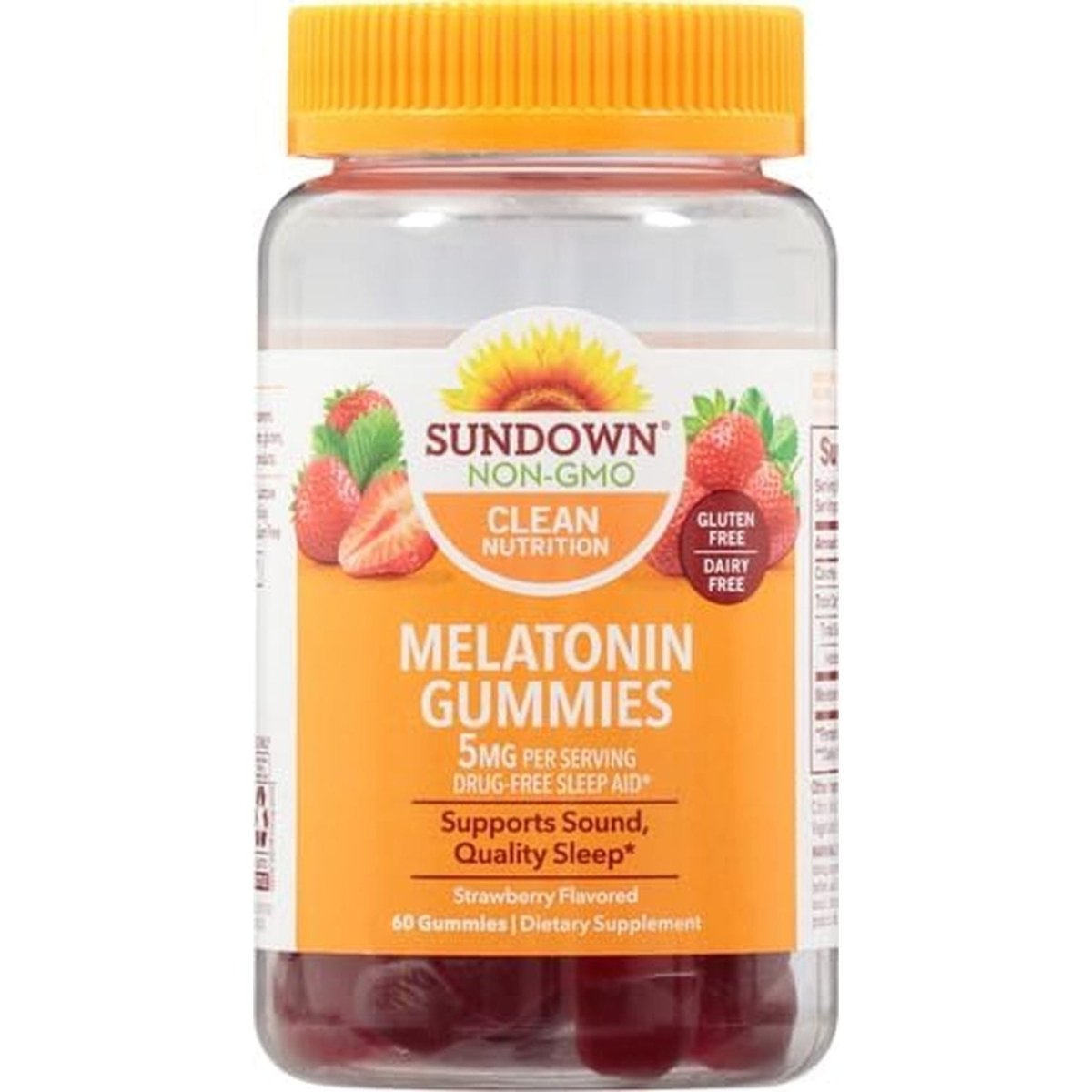 Sundown Melatonin 5Mg Gummies for Sleep Support 60 Count - Suppviv