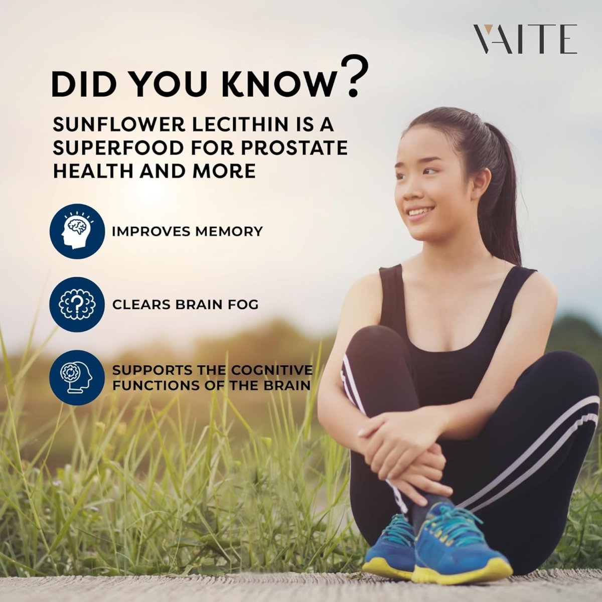 Sunflower Lecithin Gummies 800Mg - Vegan, Non - Gmo, Soy - Free & Gluten - Free - Supports Daily Nutrition 60 Vegan Gummy - Suppviv