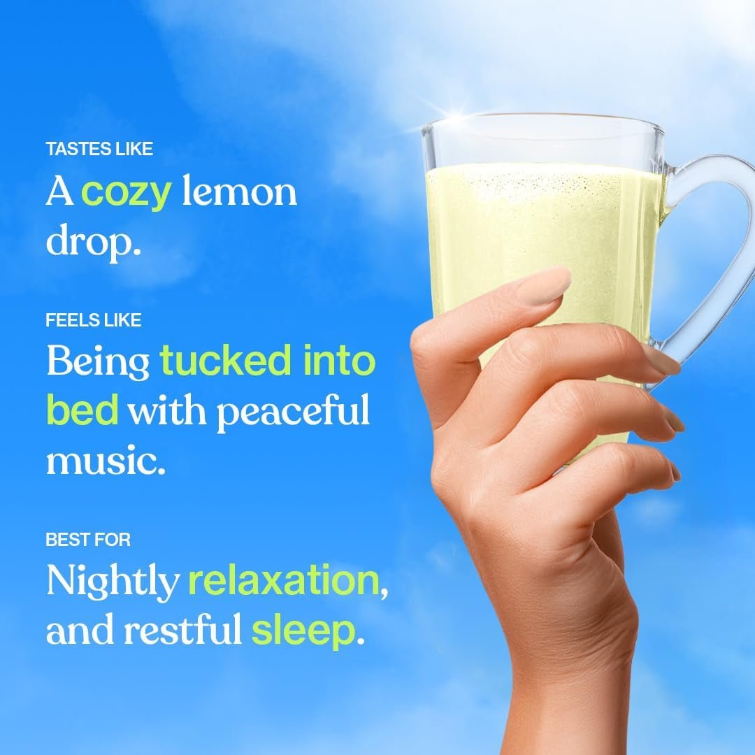 Sunwink Sleep Cozy Lemon Superfood Powder Drink Mix for Relaxation 4.8 Oz, 15 Servings - Suppviv
