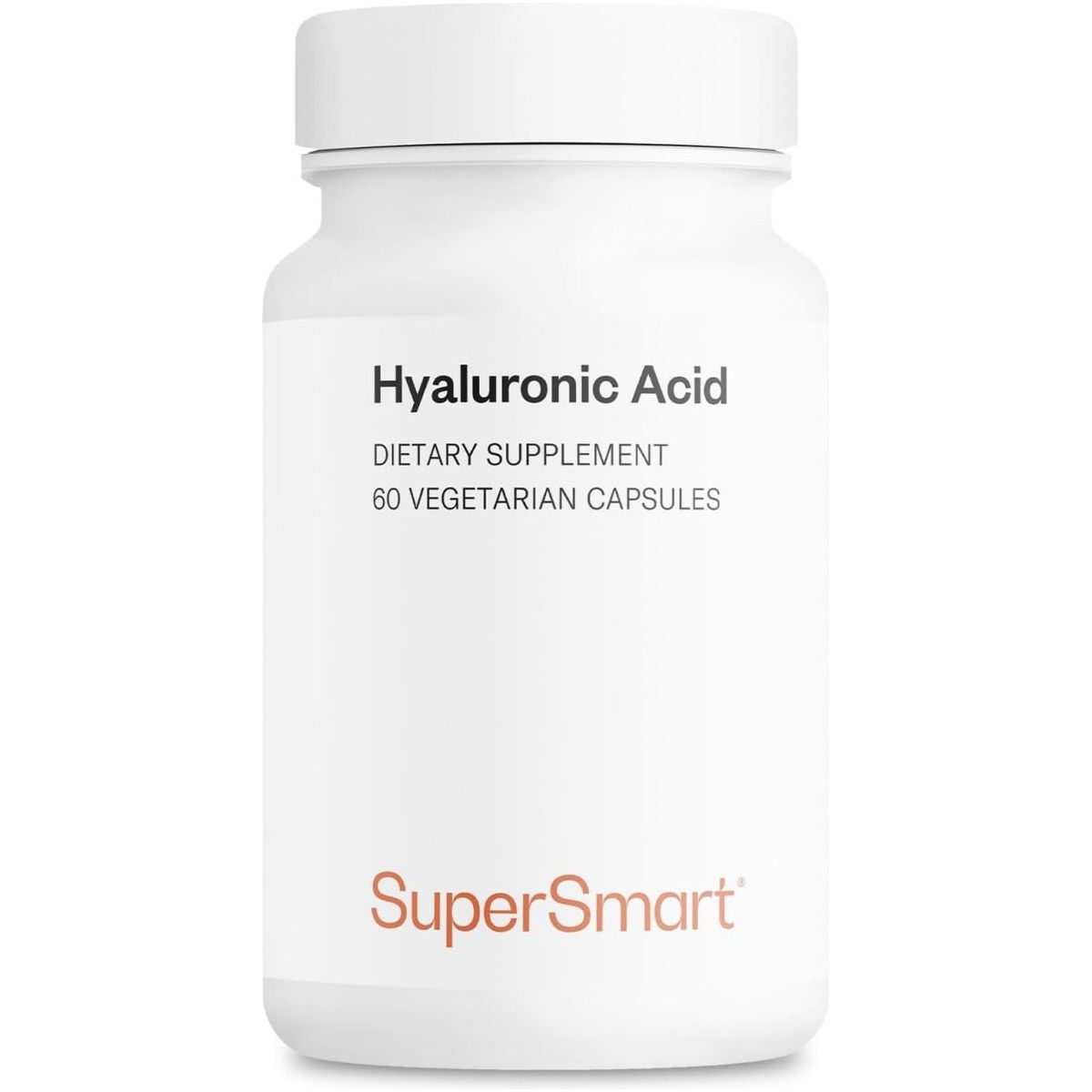 Supersmart - Hyaluronic Acid Supplement 300Mg (Sodium Hyaluronate) - High Molecular Weight 1.2 Million Daltons | 60 Vegetarian Capsules - Suppviv