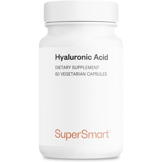 Supersmart - Hyaluronic Acid Supplement 300Mg (Sodium Hyaluronate) - High Molecular Weight 1.2 Million Daltons | 60 Vegetarian Capsules - Suppviv