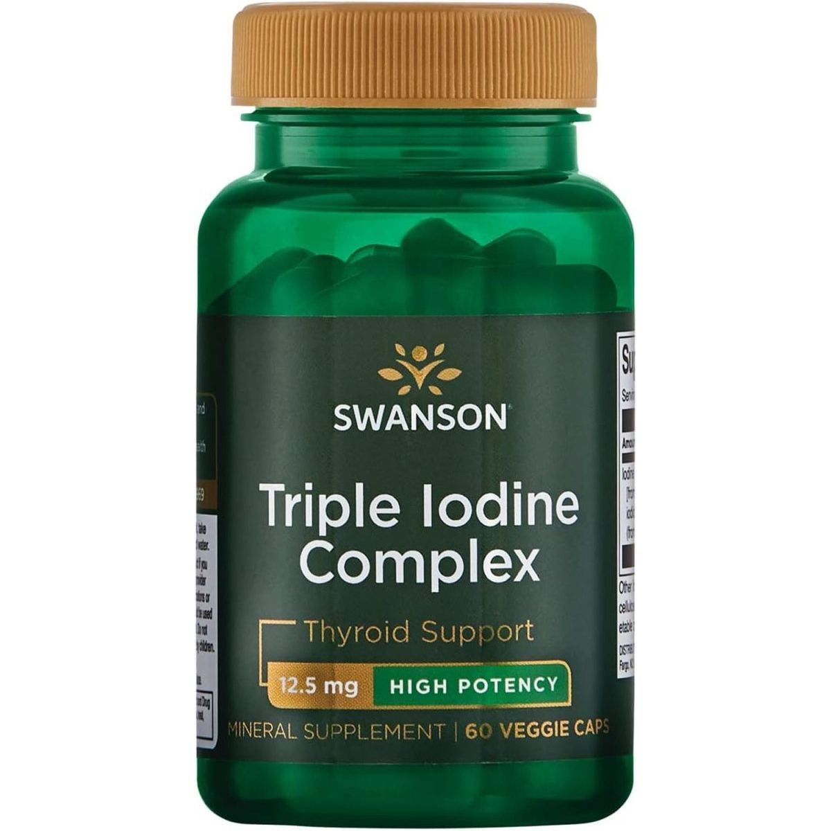 Swanson Triple Iodine Complex for Vital Thyroid Support (60 Capsules) 1 Pack - Suppviv