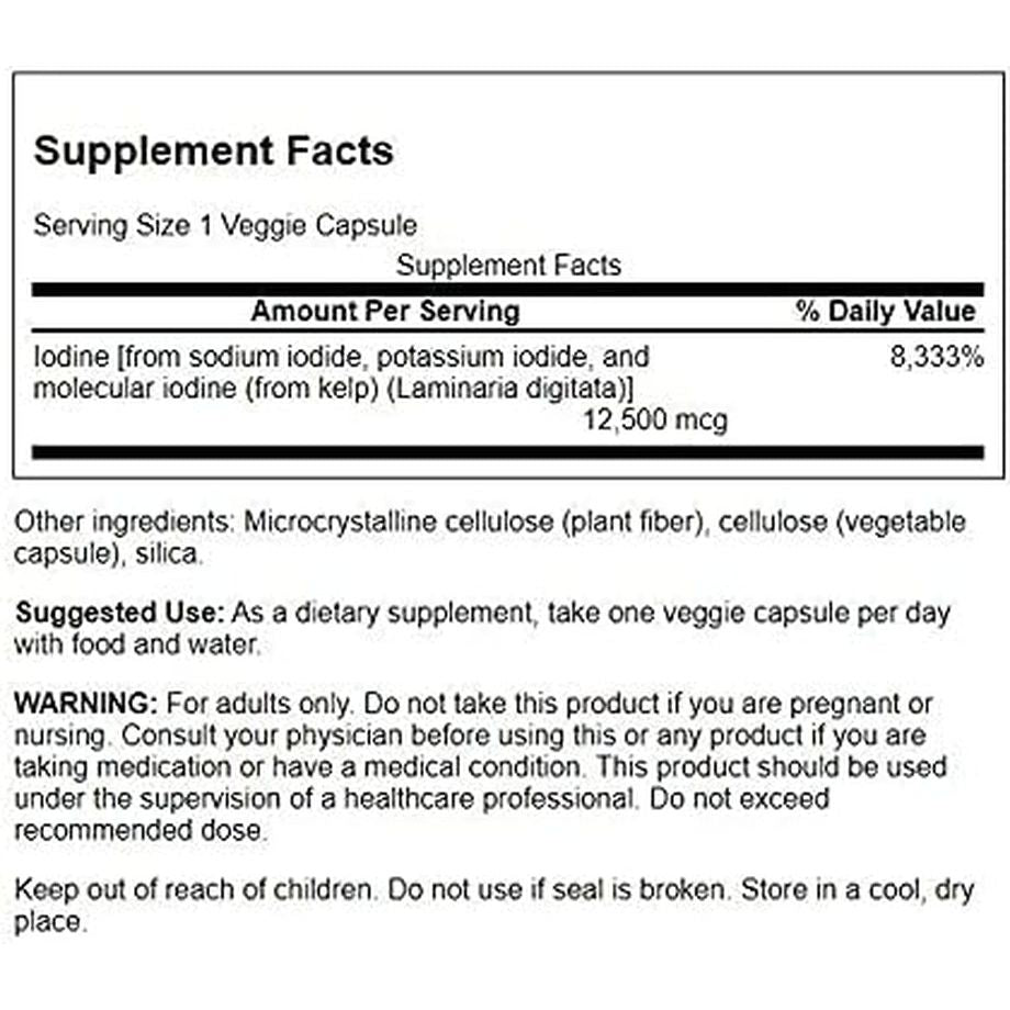 Swanson Triple Iodine Complex for Vital Thyroid Support (60 Capsules) 1 Pack - Suppviv