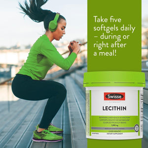 Swisse Soy Lecithin 1200Mg Softgels Capsules | Maintains Liver Health and Function 180 Softgels - Suppviv