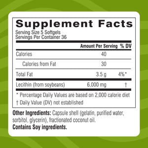 Swisse Soy Lecithin 1200Mg Softgels Capsules | Maintains Liver Health and Function 180 Softgels - Suppviv