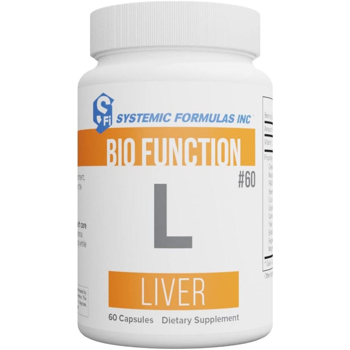 Systemic Formulas L - Liver Support, Gall Bladder Support (60 Capsules) - Suppviv